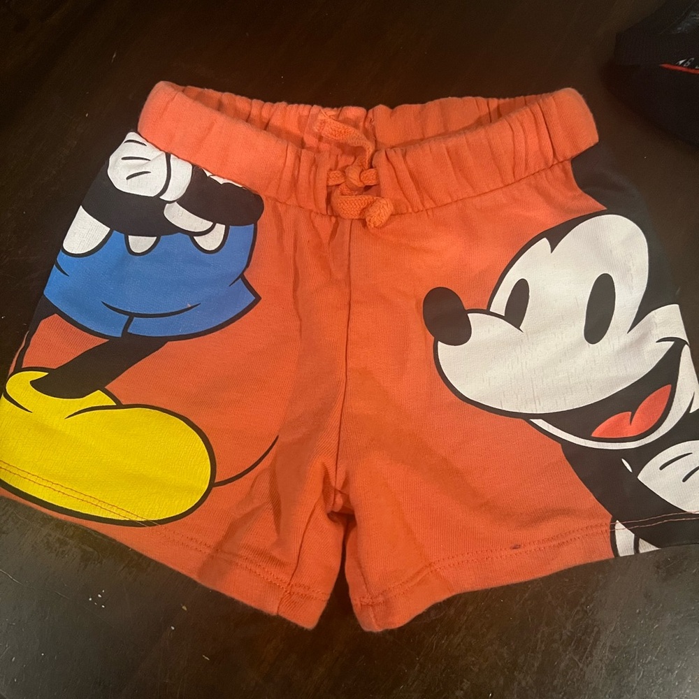 Zara Kids Mickey Mouse Shorts - Orange